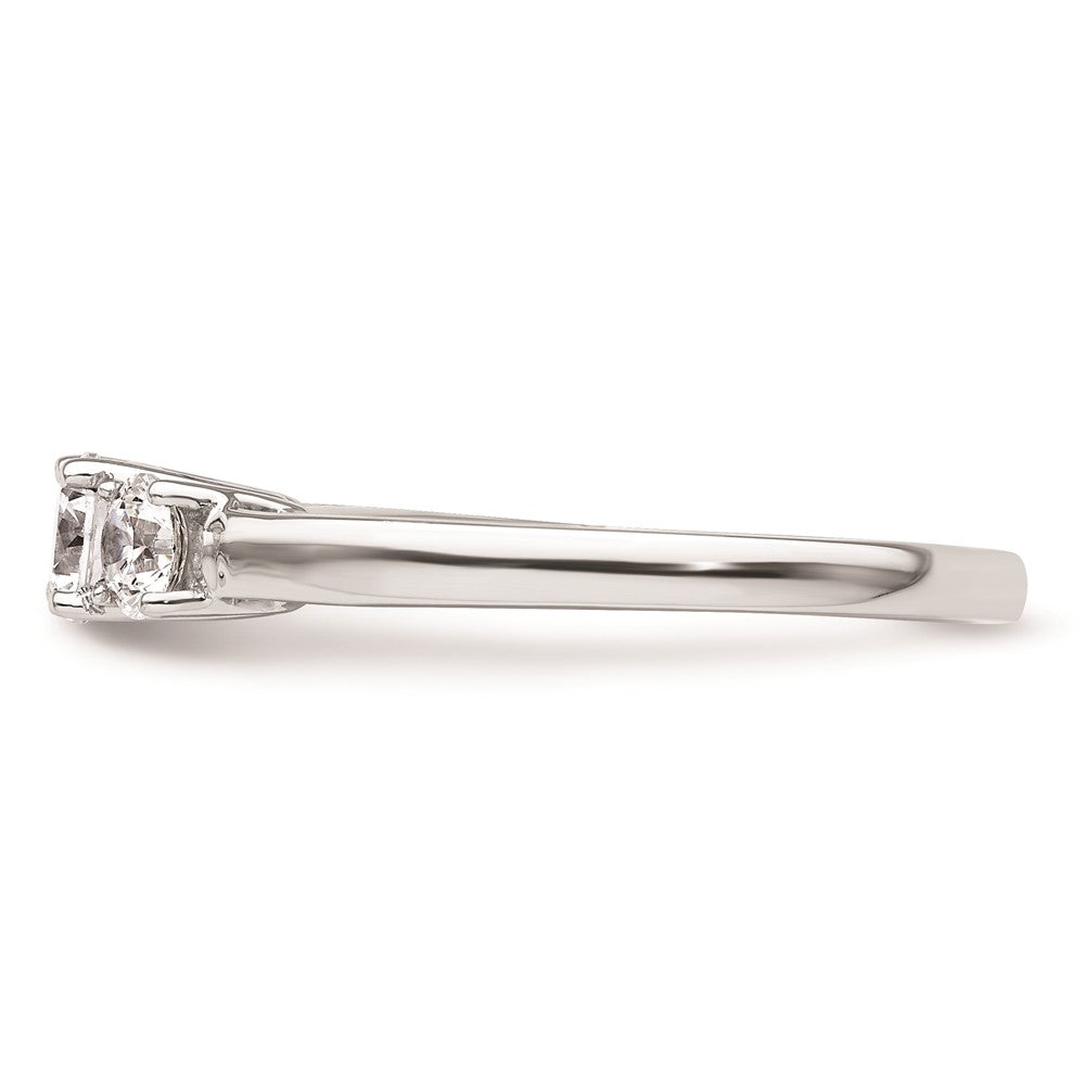 High-Quality 14K White Gold 3-Stone Engagement Ring Setting, Stylish & Affordable