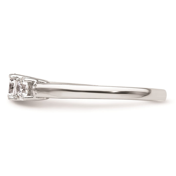 High-Quality 14K White Gold 3-Stone Engagement Ring Setting, Stylish & Affordable-3