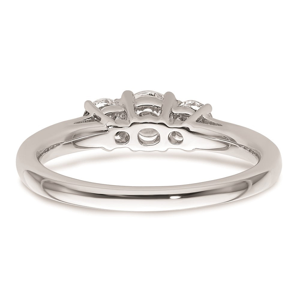 High-Quality 14K White Gold 3-Stone Engagement Ring Setting, Stylish & Affordable