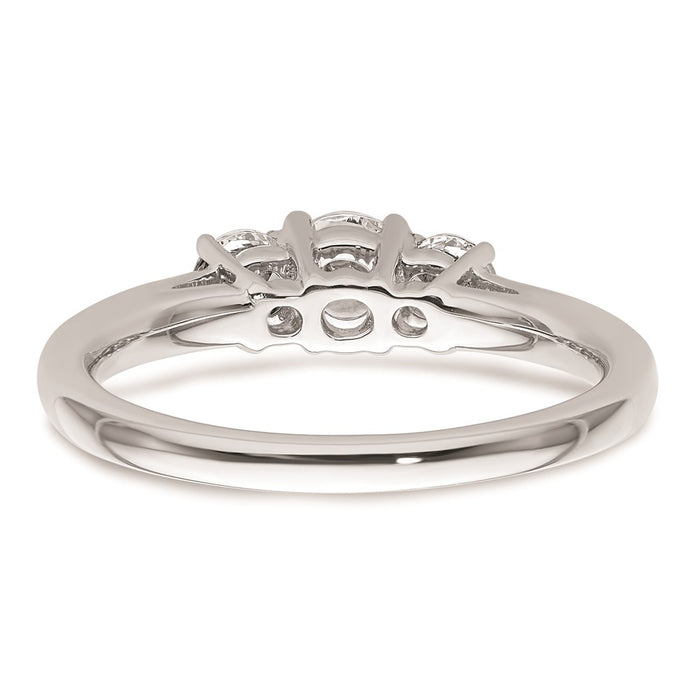 High-Quality 14K White Gold 3-Stone Engagement Ring Setting, Stylish & Affordable-5