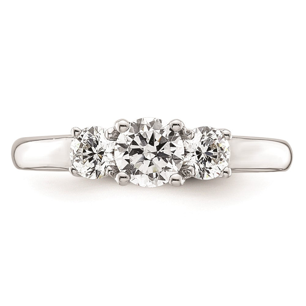 Buy 14K White Gold 3-Stone Engagement Ring Setting, Stylish & Affordable!