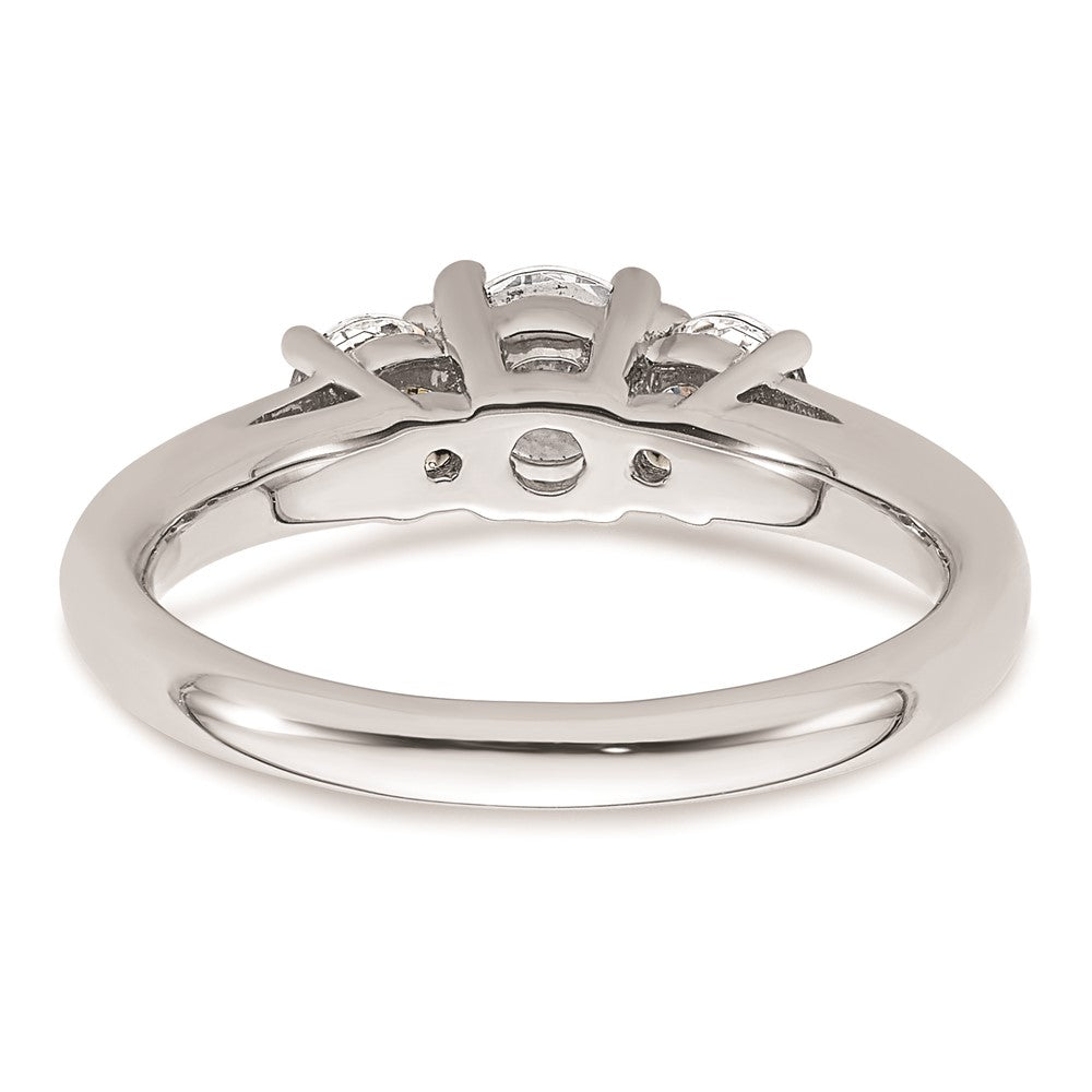 Buy 14K White Gold 3-Stone Engagement Ring Setting, Stylish & Affordable!