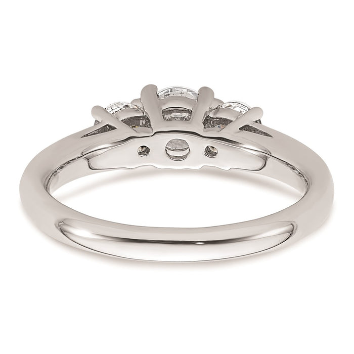 Buy 14K White Gold 3-Stone Engagement Ring Setting, Stylish & Affordable!-5