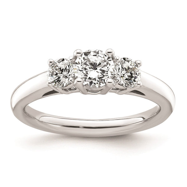 14K White Gold 3-Stone Engagement Ring Setting - Style GR1-1022927