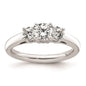 Buy 14K White Gold 3-Stone Engagement Ring Setting, Stylish & Affordable!-1