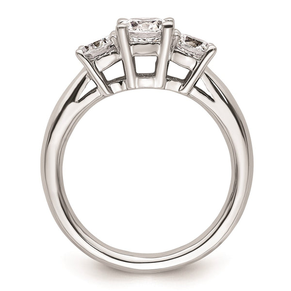 14K White Gold 3-Stone Engagement Ring Setting - Style GR1-1022931