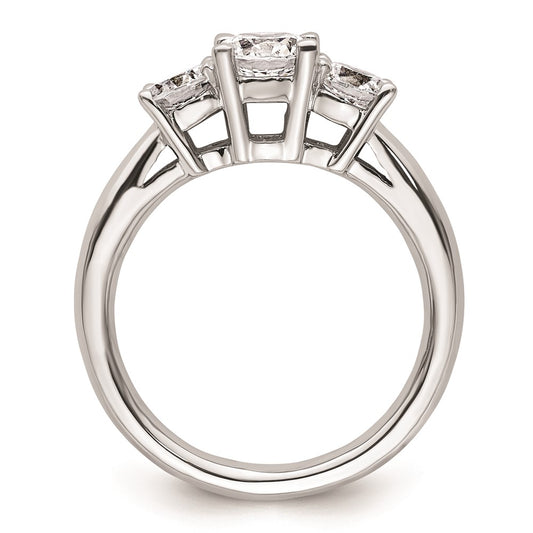 High-Quality 14K White Gold 3-Stone Engagement Ring Setting - Stylish Value!