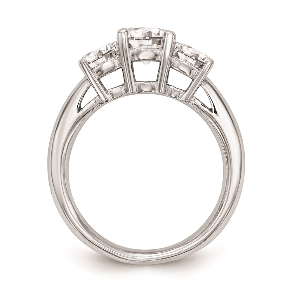 Buy Stylish 14K White Gold 3-Stone Engagement Ring Setting for 1.5 Carat
