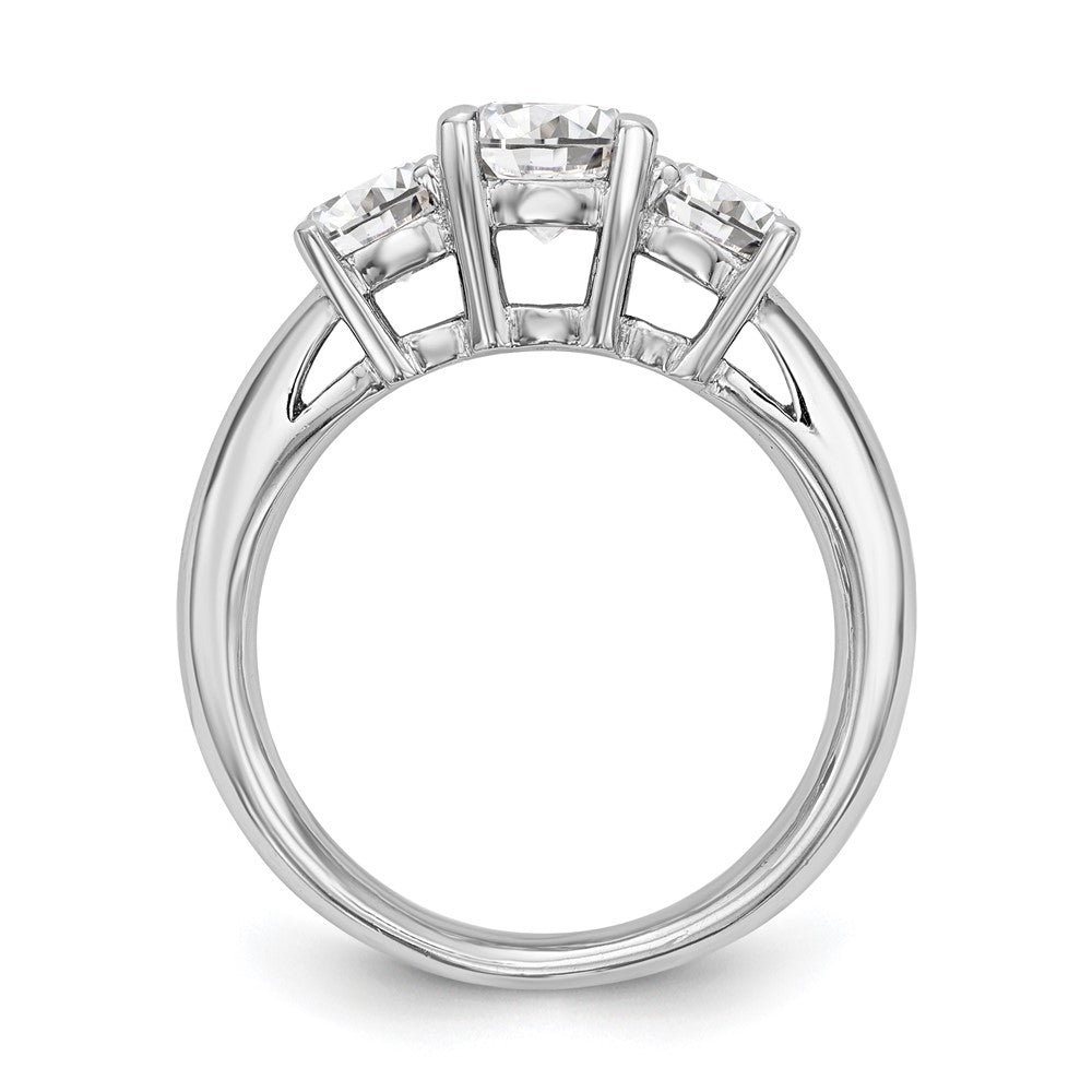 Buy Stylish 14K White Gold 3-Stone Engagement Ring Setting for 1 Carat