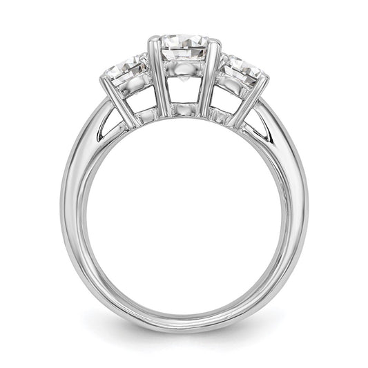 Buy Stylish 14K White Gold 3-Stone Engagement Ring Setting for 1 Carat
