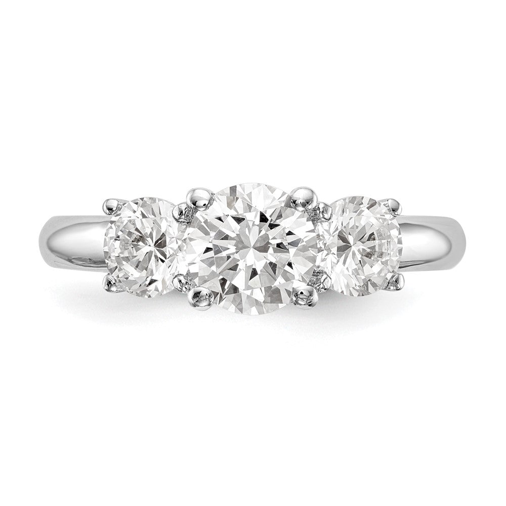 Buy Stylish 14K White Gold 3-Stone Engagement Ring Setting for 1 Carat