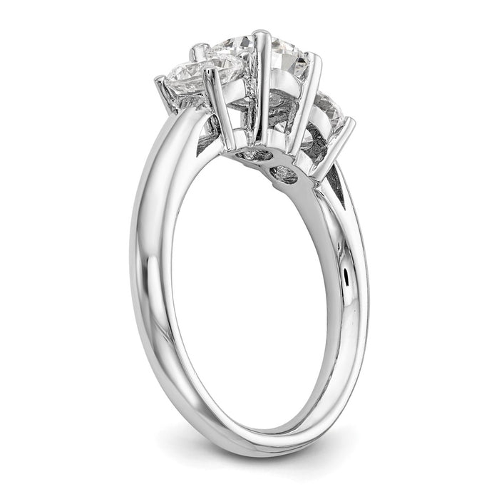 Buy Stylish 14K White Gold 3-Stone Engagement Ring Setting for 1 Carat-6