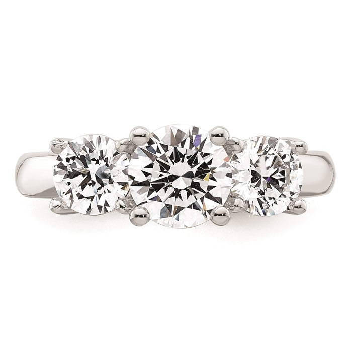 Exclusive 14K White Gold Engagement Ring Setting for 1.25 Carat Center-4