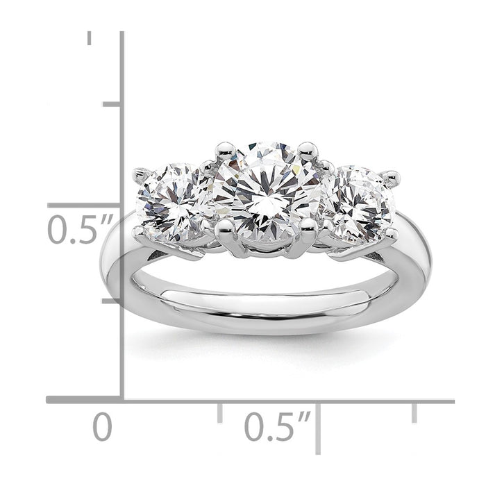 Exclusive 14K White Gold Engagement Ring Setting for 1.25 Carat Center-7
