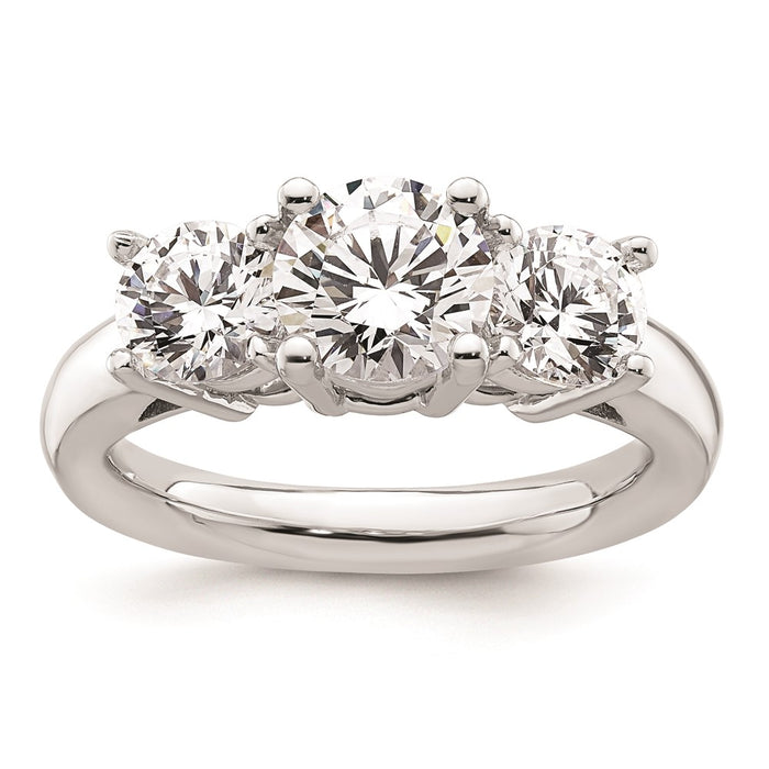 Exclusive 14K White Gold Engagement Ring Setting for 1.25 Carat Center-1