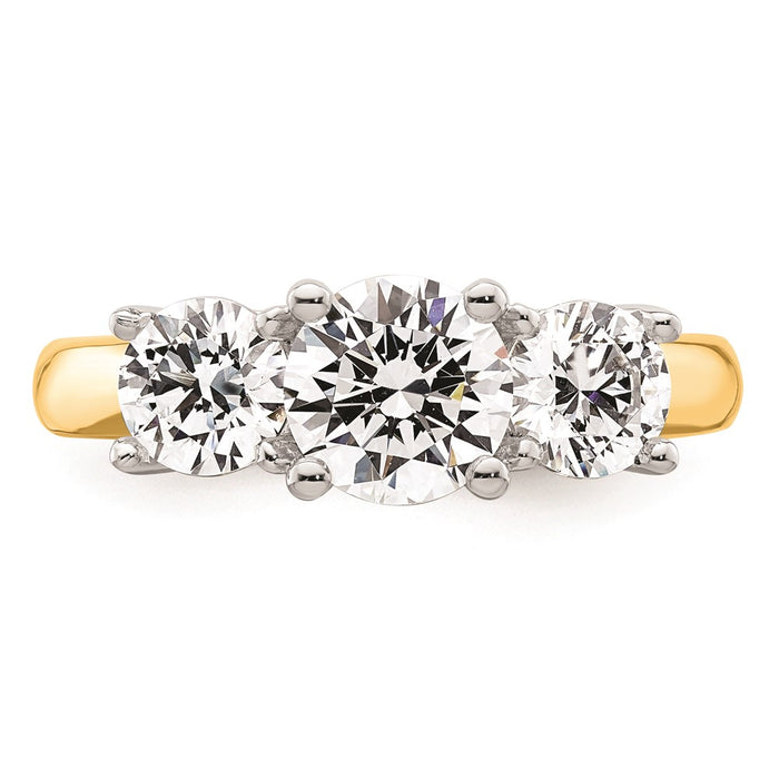 High-Quality 14K Two-Tone Engagement Ring Setting for 1.25 Carat Value-4