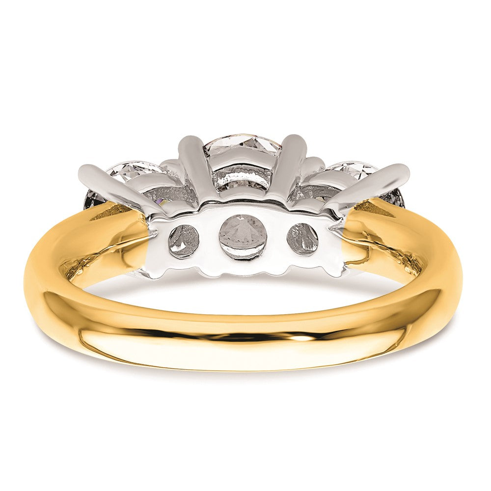 High-Quality 14K Two-Tone Engagement Ring Setting for 1.25 Carat Value