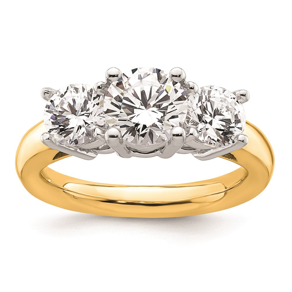 High-Quality 14K Two-Tone Engagement Ring Setting for 1.25 Carat Value