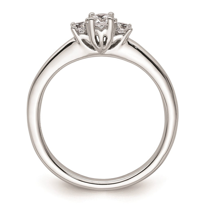 Buy Exclusive 14K White Gold 3-Stone Engagement Ring Setting - Stylish Value!-2
