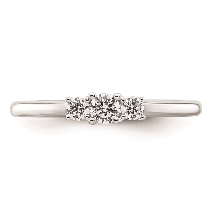 Buy Exclusive 14K White Gold 3-Stone Engagement Ring Setting - Stylish Value!-4