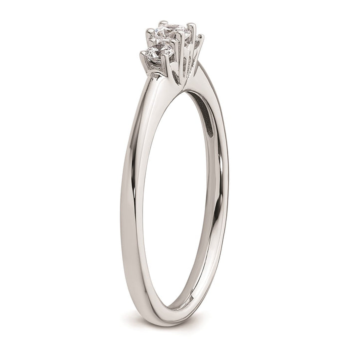 Buy Exclusive 14K White Gold 3-Stone Engagement Ring Setting - Stylish Value!-6