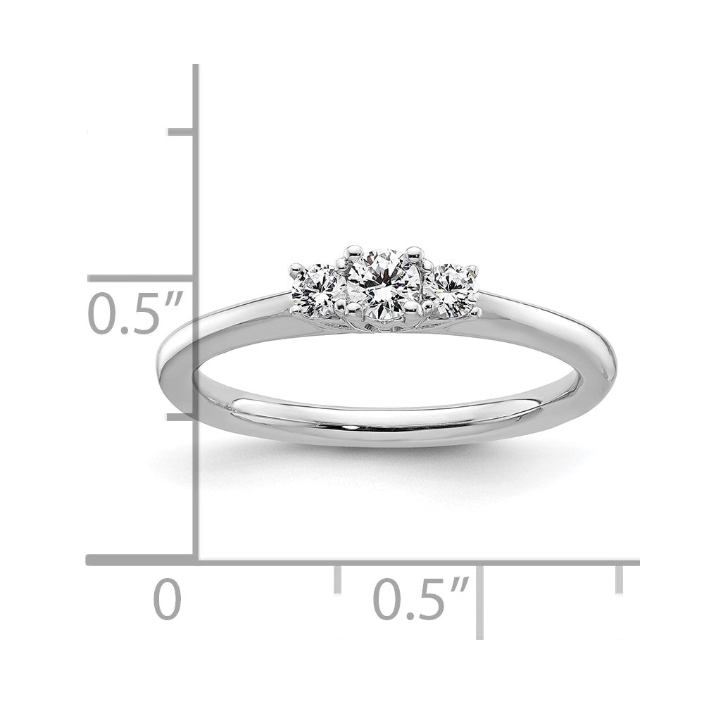 Buy Exclusive 14K White Gold 3-Stone Engagement Ring Setting - Stylish Value!