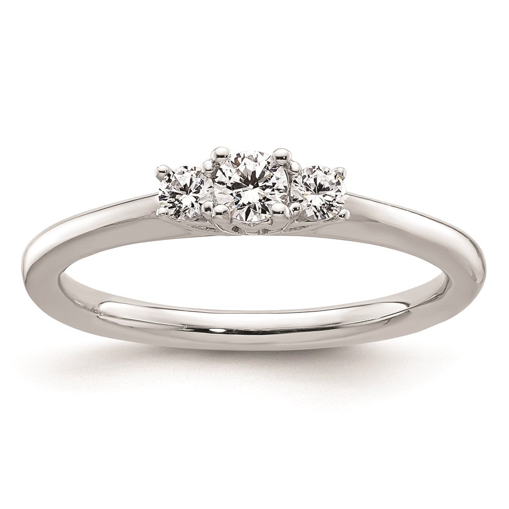 Buy Exclusive 14K White Gold 3-Stone Engagement Ring Setting - Stylish Value!