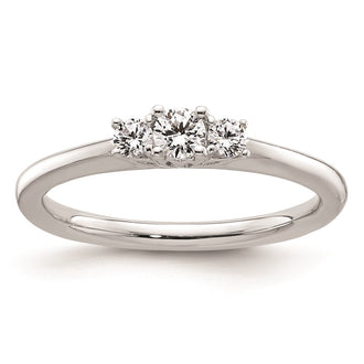 Buy Exclusive 14K White Gold 3-Stone Engagement Ring Setting - Stylish Value!