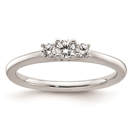 Buy Exclusive 14K White Gold 3-Stone Engagement Ring Setting - Stylish Value!