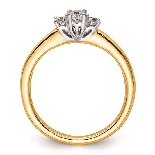 Buy Exclusive 14K Two-Tone Engagement Ring Setting for 1/8 Carat Center Stone