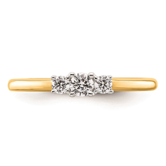 Buy Exclusive 14K Two-Tone Engagement Ring Setting for 1/8 Carat Center Stone-4