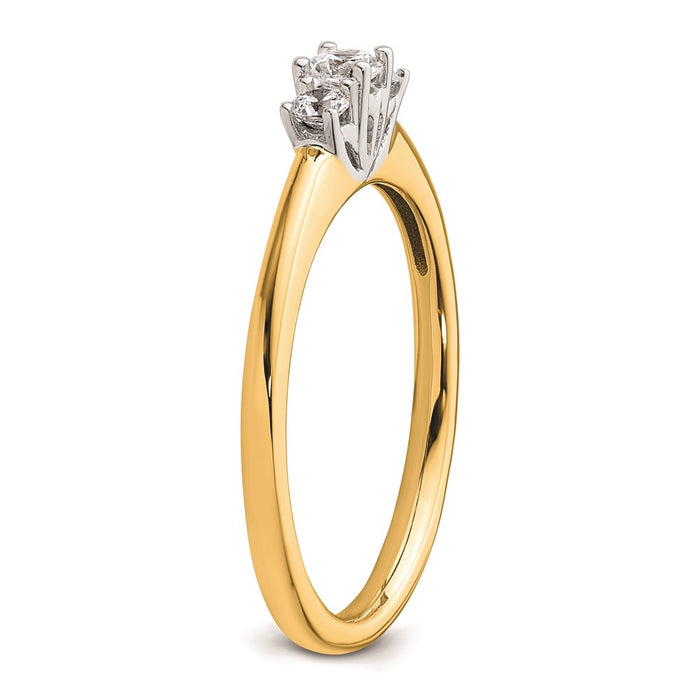 Buy Exclusive 14K Two-Tone Engagement Ring Setting for 1/8 Carat Center Stone-6