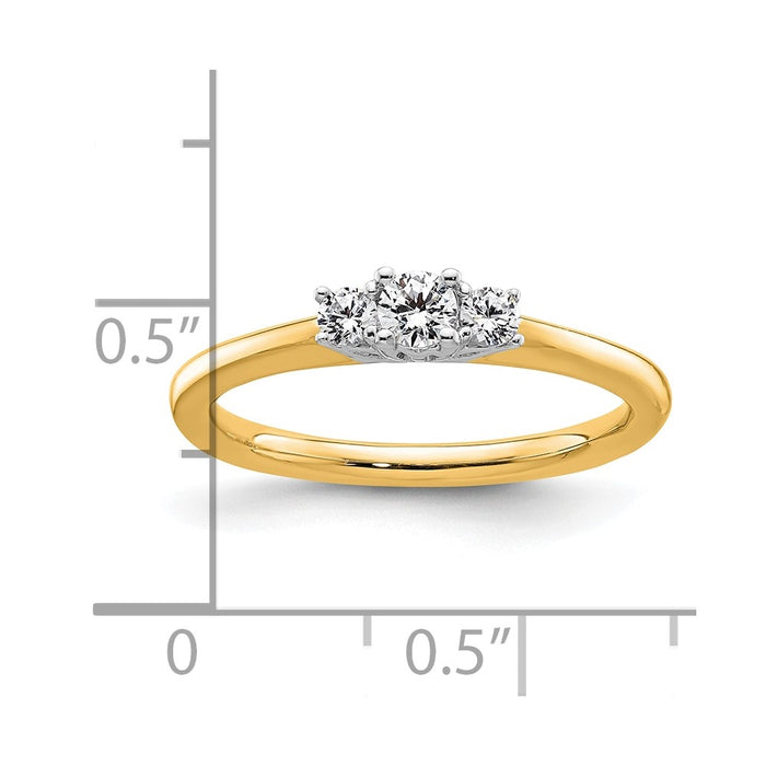 Buy Exclusive 14K Two-Tone Engagement Ring Setting for 1/8 Carat Center Stone-7