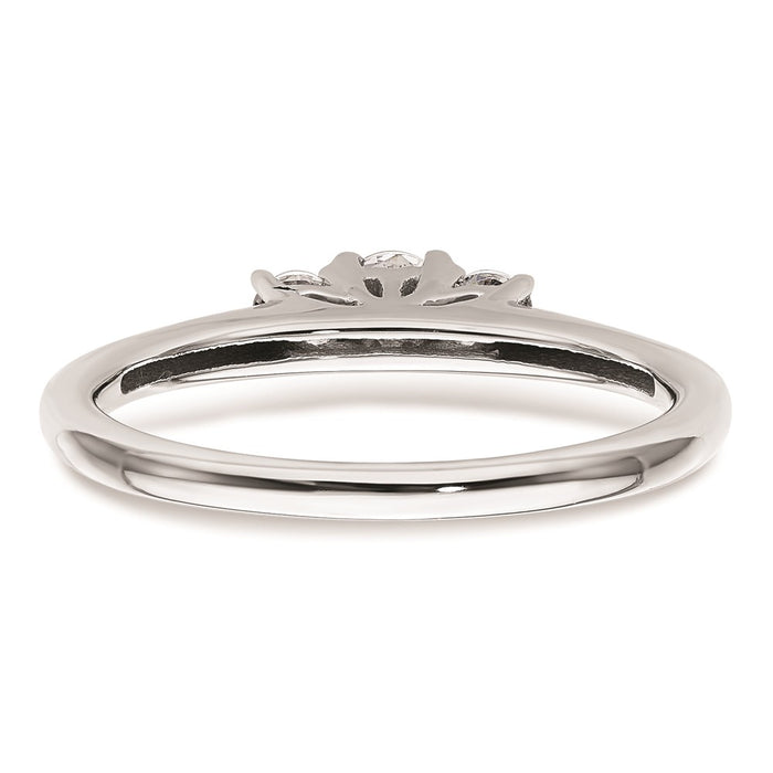 High-Quality 14K White Gold 3-Stone Engagement Ring Setting, Stylish Design-5