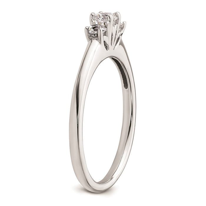 High-Quality 14K White Gold 3-Stone Engagement Ring Setting, Stylish Design-6