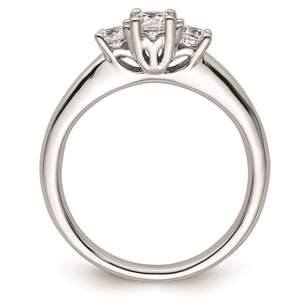 Buy Stylish 14K White Gold 3-Stone Engagement Ring Setting for 1/4 Carat