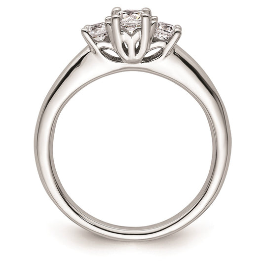 Buy Stylish 14K White Gold 3-Stone Engagement Ring Setting for 1/4 Carat