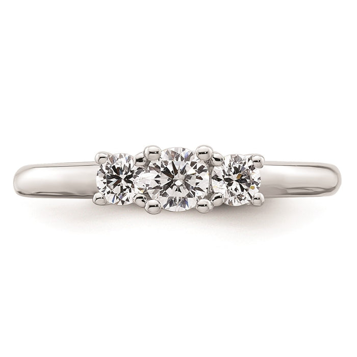 Buy Stylish 14K White Gold 3-Stone Engagement Ring Setting for 1/4 Carat-4