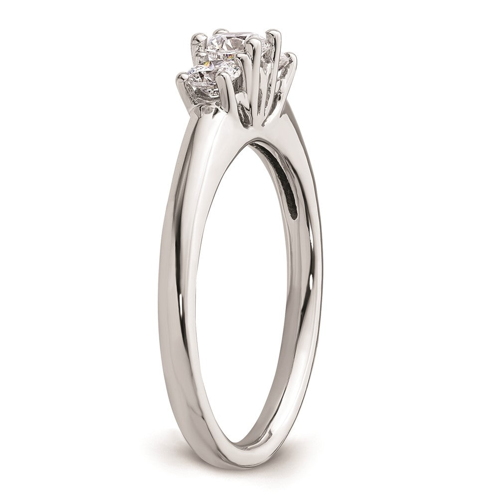 Buy Stylish 14K White Gold 3-Stone Engagement Ring Setting for 1/4 Carat