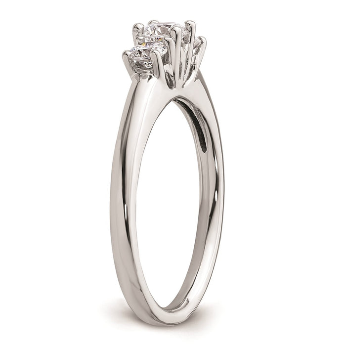 Buy Stylish 14K White Gold 3-Stone Engagement Ring Setting for 1/4 Carat-6