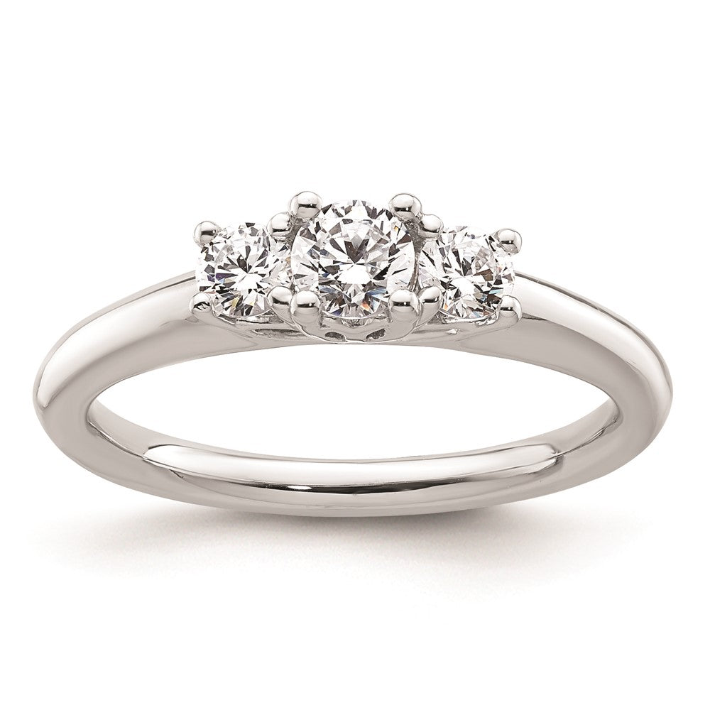 Buy Stylish 14K White Gold 3-Stone Engagement Ring Setting for 1/4 Carat