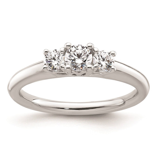 Buy Stylish 14K White Gold 3-Stone Engagement Ring Setting for 1/4 Carat