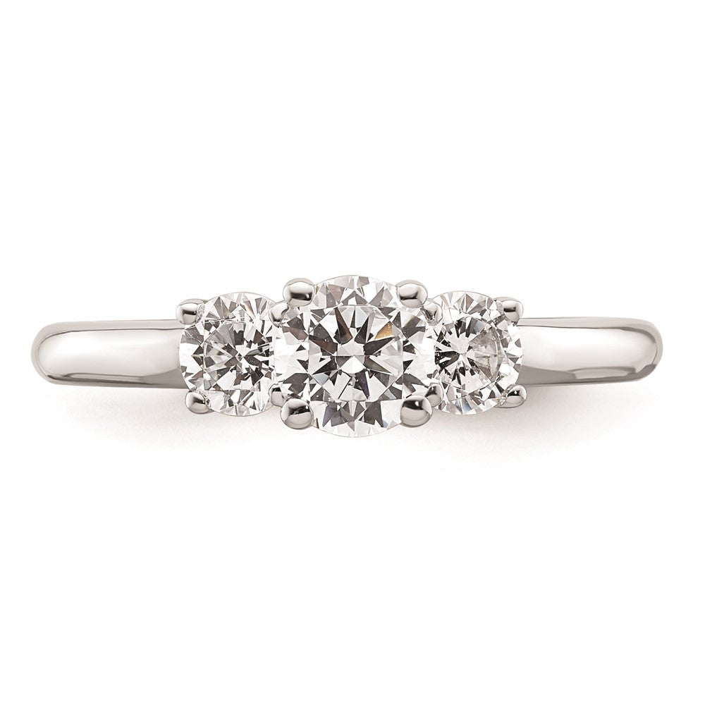 Exclusive 14K White Gold 3-Stone Engagement Ring Setting | Affordable Luxury