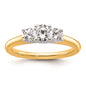 Buy Exclusive 14K Two-Tone 3-Stone Engagement Ring Setting - Stylish 1/2 Carat-1