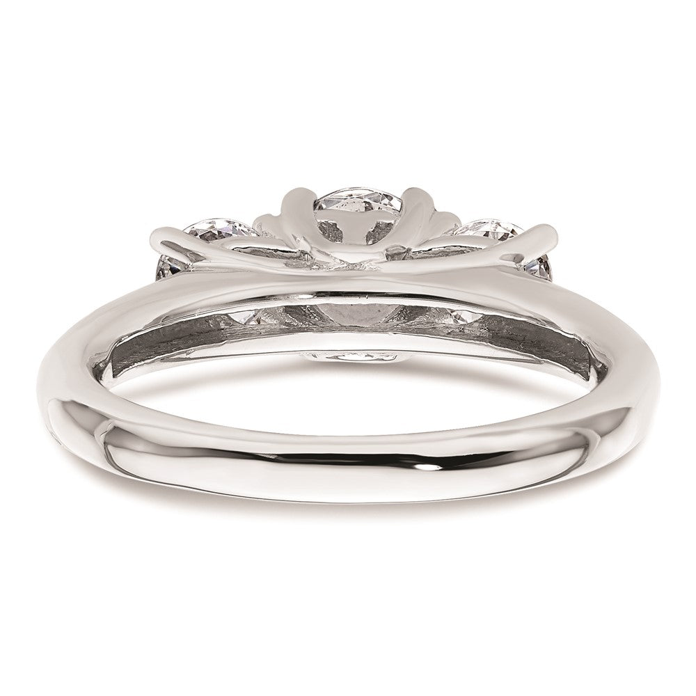 Buy Luxury 14K White Gold 3-Stone Engagement Ring Setting for 3/4 Carat