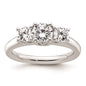 Buy Luxury 14K White Gold 3-Stone Engagement Ring Setting for 3/4 Carat-1