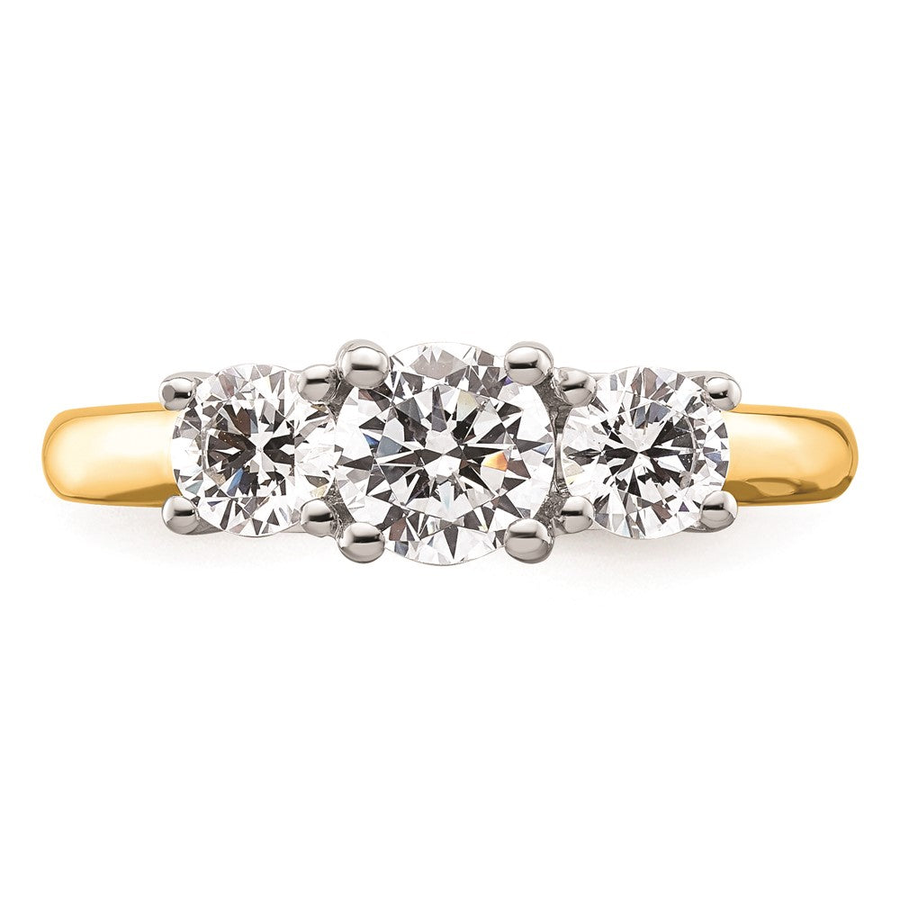 Buy Stylish 14K Two-Tone 3-Stone Engagement Ring Setting for 3/4 Carat