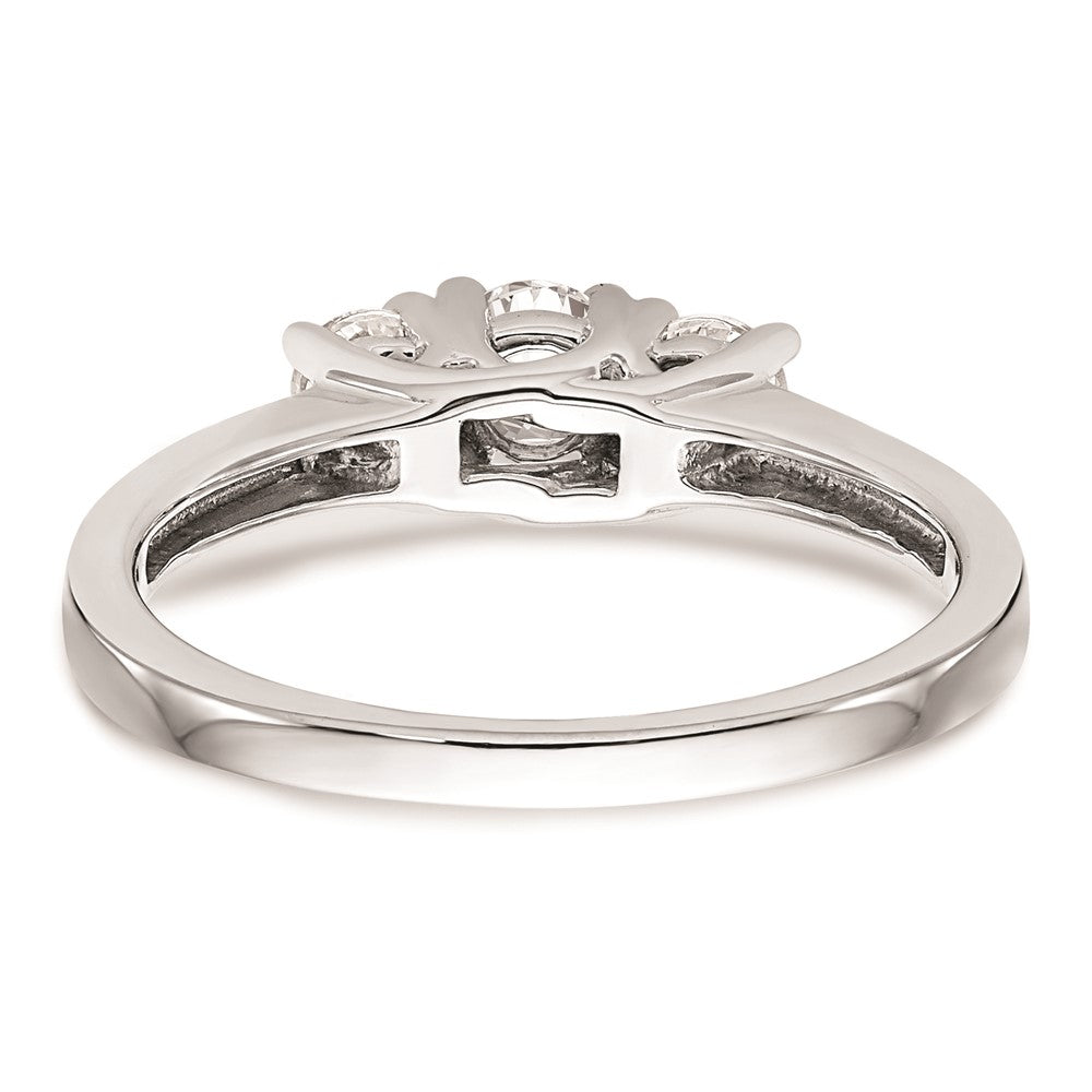 Buy 14K White Gold 3-Stone Engagement Ring Setting - Affordable Luxury Design