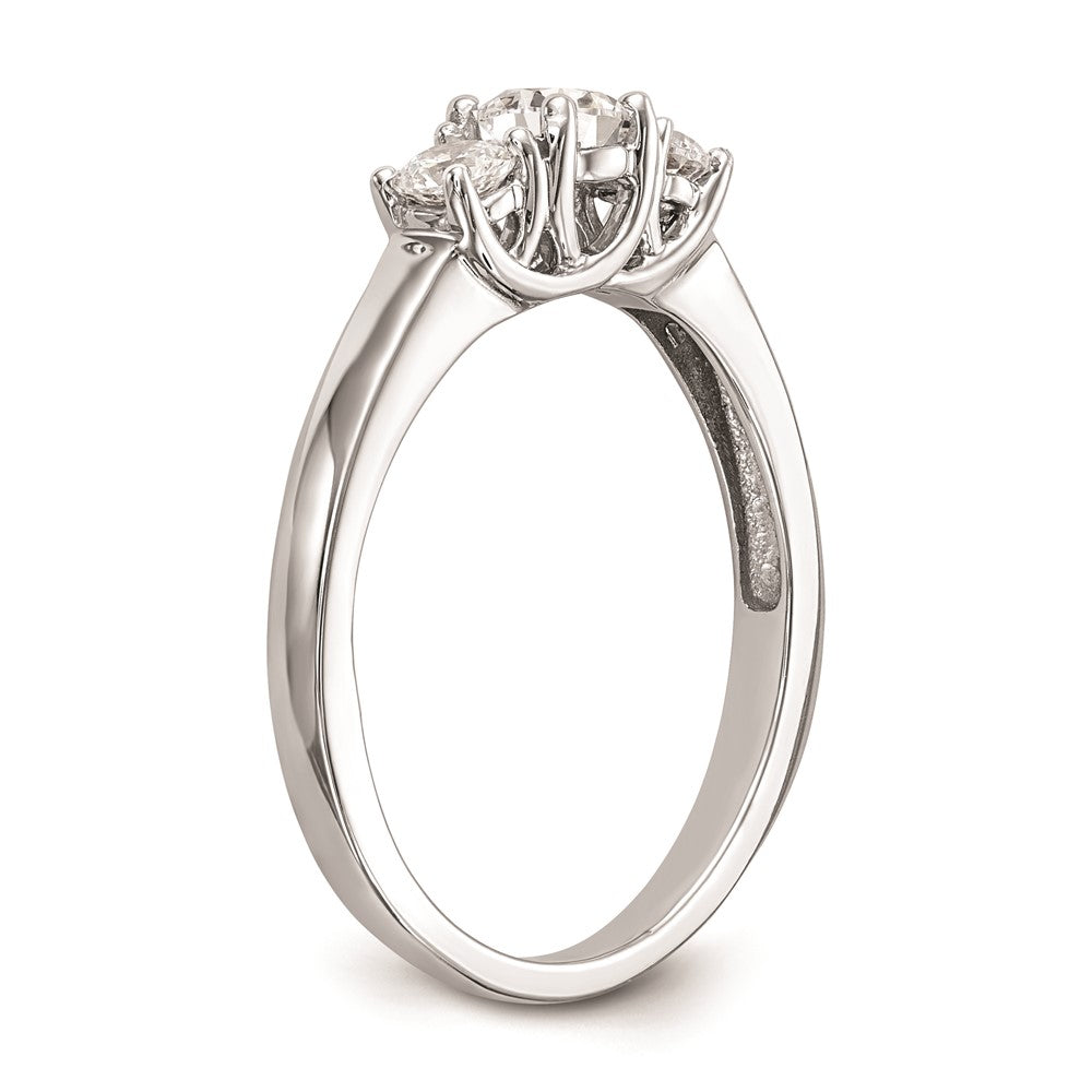 Buy 14K White Gold 3-Stone Engagement Ring Setting - Affordable Luxury Design