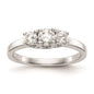 Buy 14K White Gold 3-Stone Engagement Ring Setting - Affordable Luxury Design-1